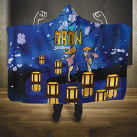Japan Obon Festival Hooded Blanket Sakura Lanterns With Bon Dance - Polynesian Pride