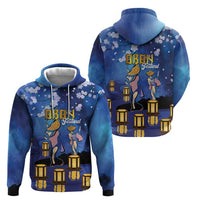 Japan Obon Festival Hoodie Sakura Lanterns With Bon Dance - Polynesian Pride