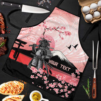 Personalised Japan Samurai Warrior Apron Japanese Cherry Blossom Polynesian Pattern - Polynesian Pride