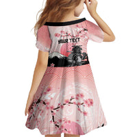 Personalised Japan Samurai Warrior Family Matching Off Shoulder Maxi Dress and Hawaiian Shirt Japanese Cherry Blossom Polynesian Pattern - Polynesian Pride