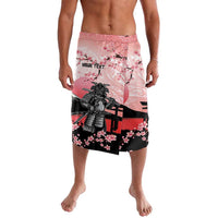Personalised Japan Samurai Warrior Lavalava Japanese Cherry Blossom Polynesian Pattern - Polynesian Pride