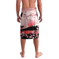 Personalised Japan Samurai Warrior Lavalava Japanese Cherry Blossom Polynesian Pattern - Polynesian Pride