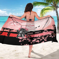 Personalised Japan Samurai Warrior Sarong Japanese Cherry Blossom Polynesian Pattern - Polynesian Pride