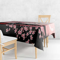 Personalised Japan Samurai Warrior Tablecloth Japanese Cherry Blossom Polynesian Pattern - Polynesian Pride