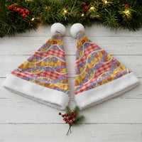Hawaii Kahili Palaka Motifs Christmas Santa Hat Hawaiian Honohono Pikake Lei LT14 - Polynesian Pride
