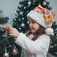 Hawaii Kahili Palaka Motifs Christmas Santa Hat Hawaiian Honohono Pikake Lei LT14 - Polynesian Pride