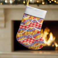 Hawaii Kahili Palaka Motifs Christmas Stocking Hawaiian Honohono Pikake Lei LT14 Set of 2 Red - Polynesian Pride