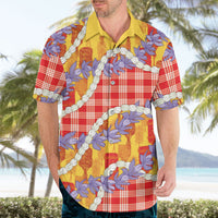 Hawaii Kahili Palaka Motifs Hawaiian Shirt Hawaiian Honohono Pikake Lei LT14 - Polynesian Pride