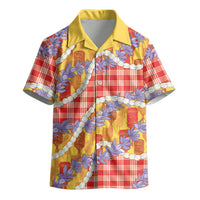 Hawaii Kahili Palaka Motifs Kid Hawaiian Shirt Hawaiian Honohono Pikake Lei LT14 - Polynesian Pride