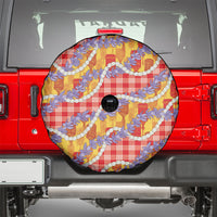 Hawaii Kahili Palaka Motifs Spare Tire Cover Hawaiian Honohono Pikake Lei