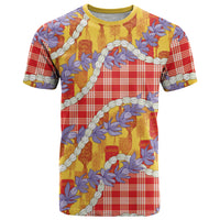 Hawaii Kahili Palaka Motifs T Shirt Hawaiian Honohono Pikake Lei