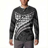Hawaii Lauhala Tattoo Button Sweatshirt Hawaiian Hala Leaf Weaving