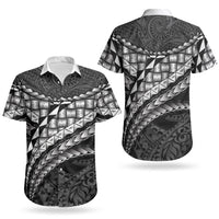 Hawaii Lauhala Tattoo Couples Matching Long Sleeve Bodycon Dress and Hawaiian Shirt Hawaiian Hala Leaf Weaving LT14 - Polynesian Pride