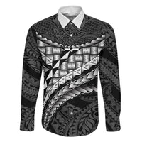 Hawaii Lauhala Tattoo Family Matching Puletasi and Hawaiian Shirt Hawaiian Hala Leaf Weaving LT14 Daughter's Dress Black - Polynesian Pride