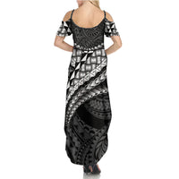 Hawaii Lauhala Tattoo Summer Maxi Dress Hawaiian Hala Leaf Weaving LT14 - Polynesian Pride