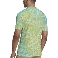 Baby Green Gradient Polynesia Rugby Jersey Hawaiian Tribal Hammerhead Shark Tattoo