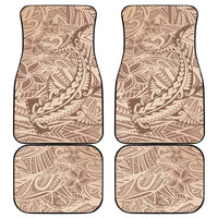 Pink Gradient Polynesia Car Mats Hawaiian Tribal Hammerhead Shark Tattoo