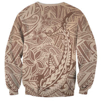 Pink Gradient Polynesia Sweatshirt Hawaiian Tribal Hammerhead Shark Tattoo