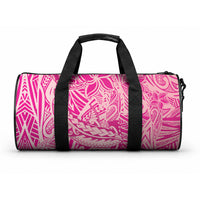 Beige Gradient Polynesia Duffle Bag Hawaiian Tribal Hammerhead Shark Tattoo