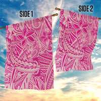 Beige Gradient Polynesia Garden Flag Hawaiian Tribal Hammerhead Shark Tattoo