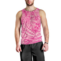 Beige Gradient Polynesia Men Tank Top Hawaiian Tribal Hammerhead Shark Tattoo