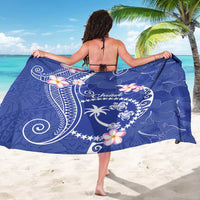 FSM Chuuk Constitution Day Sarong Frangipani Flowers Polynesian Curves Style LT14 - Polynesian Pride
