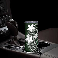 FSM Chuuk Skinny Tumbler Turtle Tropical Flowers Polynesian - Green