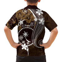 FSM Chuuk Family Matching Summer Maxi Dress and Hawaiian Shirt Turtle Tropical Flowers Polynesian - Brown LT14 - Polynesian Pride