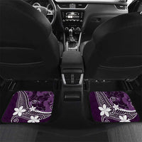 FSM Chuuk Car Mats Turtle Tropical Flowers Polynesian - Purple