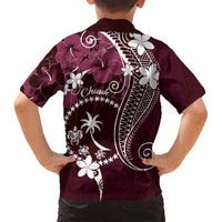 FSM Chuuk Family Matching Off Shoulder Maxi Dress and Hawaiian Shirt Turtle Tropical Flowers Polynesian - Pink LT14 - Polynesian Pride