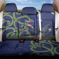 Personalized New Zealand Pukeko Christmas Back Car Seat Cover Meri Kirihimete Taniko Ponga Koru Blue - Polynesian Pride