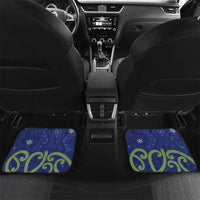 Personalized New Zealand Pukeko Christmas Car Mats Meri Kirihimete Taniko Ponga Koru Blue - Polynesian Pride