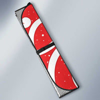 Personalized New Zealand Pukeko Christmas Auto Sun Shade Meri Kirihimete Taniko Ponga Koru Red - Polynesian Pride