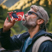 Personalized New Zealand Pukeko Christmas 4 in 1 Can Cooler Tumbler Meri Kirihimete Taniko Ponga Koru Red - Polynesian Pride