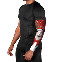 Personalized New Zealand Sheep Christmas Arm Sleeves Hipi Meri Kirihimete Silver Fern Xmas Tree - Polynesian Pride