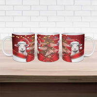 Personalized New Zealand Sheep Christmas Ceramic Mug Hipi Meri Kirihimete Silver Fern Xmas Tree - Polynesian Pride