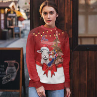 Personalized New Zealand Sheep Christmas Ugly Christmas Sweater Hipi Meri Kirihimete Silver Fern Xmas Tree - Polynesian Pride