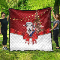 Personalized New Zealand Sheep Christmas Quilt Hipi Meri Kirihimete Silver Fern Xmas Tree - Polynesian Pride