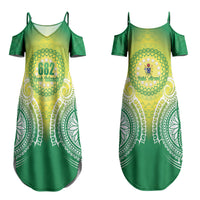 Cook Islands 682 Couples Matching Summer Maxi Dress and Long Sleeve Button Shirt Kuki 'Airani Area Code Proud LT14 - Polynesian Pride