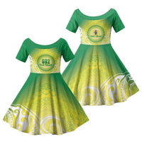 Cook Islands 682 Family Matching Long Sleeve Bodycon Dress and Hawaiian Shirt Kuki 'Airani Area Code Proud