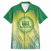 Cook Islands 682 Hawaiian Shirt Kuki 'Airani Area Code Proud LT14 Green - Polynesian Pride