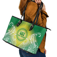 Cook Islands 682 Leather Tote Bag Kuki 'Airani Area Code Proud LT14 - Polynesian Pride