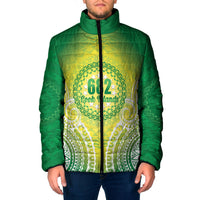 Cook Islands 682 Padded Jacket Kuki 'Airani Area Code Proud LT14 Men Green - Polynesian Pride
