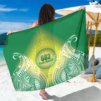 Cook Islands 682 Sarong Kuki 'Airani Area Code Proud LT14 One Size 44 x 66 inches Green - Polynesian Pride