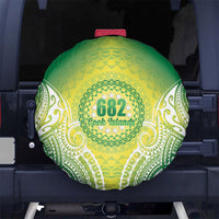Cook Islands 682 Spare Tire Cover Kuki 'Airani Area Code Proud LT14 No hole Green - Polynesian Pride