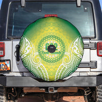 Cook Islands 682 Spare Tire Cover Kuki 'Airani Area Code Proud LT14 Green - Polynesian Pride
