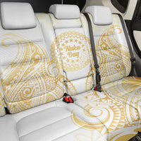 Cook Islands Gospel Day Back Car Seat Cover Happy Nuku Day Tiare Maori Gold LT14 - Polynesian Pride