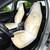 Cook Islands Gospel Day Car Seat Cover Happy Nuku Day Tiare Maori Gold LT14 - Polynesian Pride