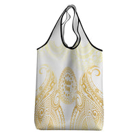 Cook Islands Gospel Day Grocery Bag Happy Nuku Day Tiare Maori Gold LT14 - Polynesian Pride