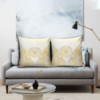 Cook Islands Gospel Day Pillow Cover Happy Nuku Day Tiare Maori Gold LT14 - Polynesian Pride